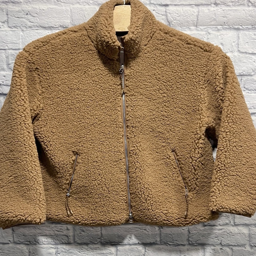 Everlane The ReNew Fleece Full Zip Shearling Inspired Teddy Bear Jacket Sz Large - Picture 1 of 9
